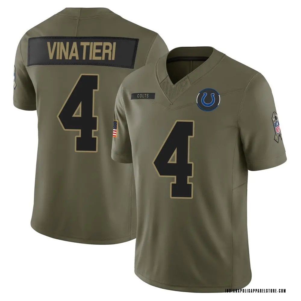 Adam Vinatieri Youth Limited Olive Indianapolis Colts Sr. 2025 Salute to Service Jersey