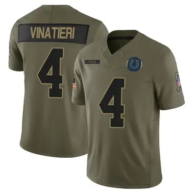 Adam Vinatieri Youth Limited Olive Indianapolis Colts Sr. 2025 Salute to Service Jersey