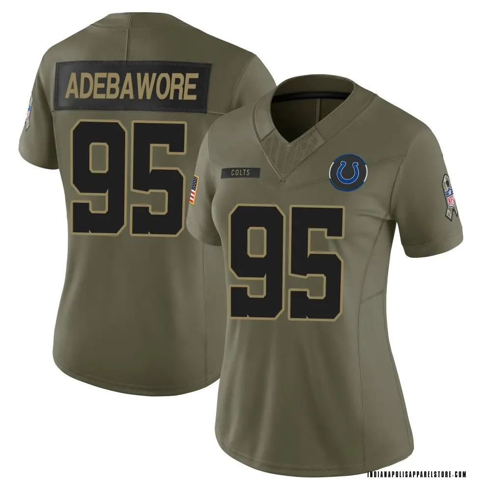 Adetomiwa Adebawore Women's Limited Olive Indianapolis Colts Sr. 2025 Salute to Service Jersey