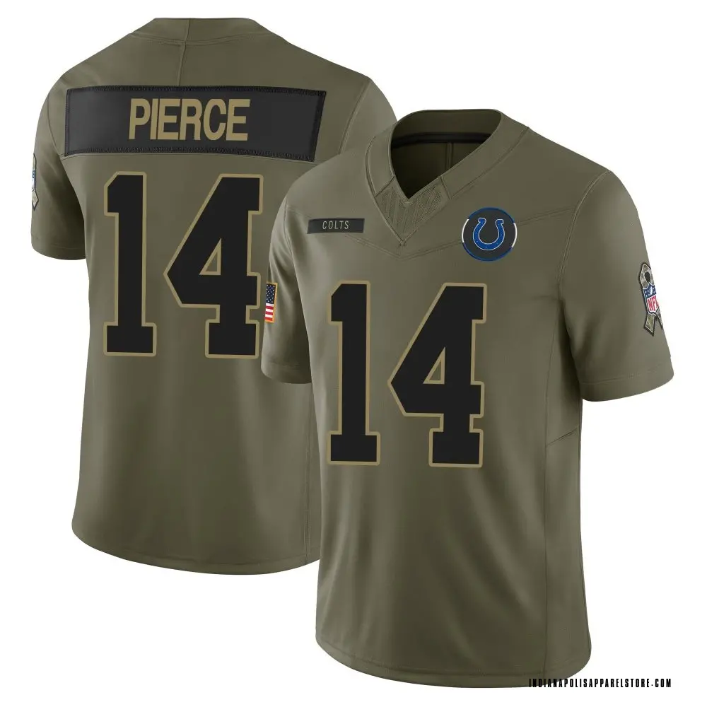 Alec Pierce Youth Limited Olive Indianapolis Colts Sr. 2025 Salute to Service Jersey