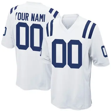 Custom Men's Game White Indianapolis Colts Jersey