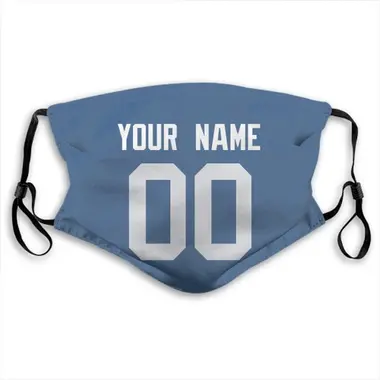 Custom Name & Number Royal Indianapolis Colts Face Mask