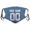 Custom Name & Number Royal Indianapolis Colts Face Mask