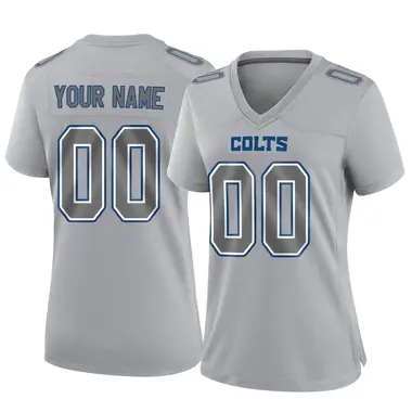 Custom Women's Game Gray Indianapolis Colts Atmosphere Fashion Jersey