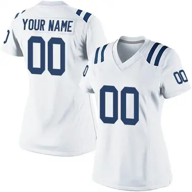 Custom Women's Game White Indianapolis Colts Jersey