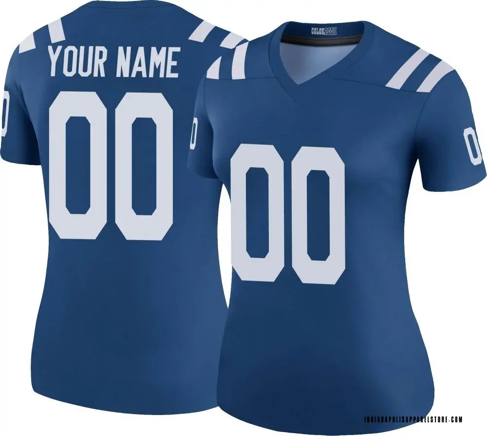 Custom Women's Legend Royal Indianapolis Colts Color Rush Jersey