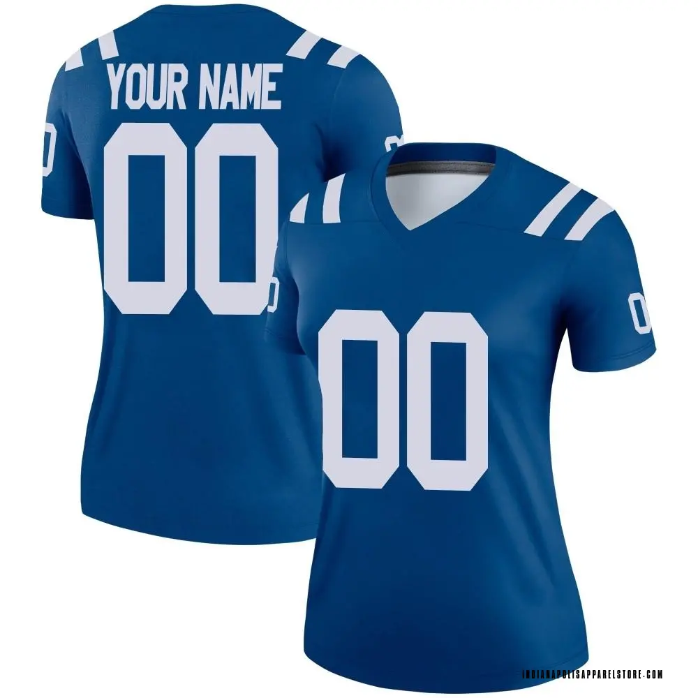 Custom Women's Legend Royal Indianapolis Colts Jersey