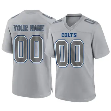 Custom Youth Game Gray Indianapolis Colts Atmosphere Fashion Jersey