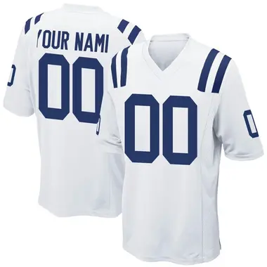 Custom Youth Game White Indianapolis Colts Jersey
