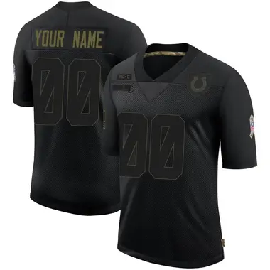 Custom Youth Limited Black Indianapolis Colts 2020 Salute To Service Jersey