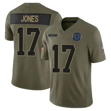 Daniel Jones Men's Limited Olive Indianapolis Colts Sr. 2025 Salute to Service Jersey