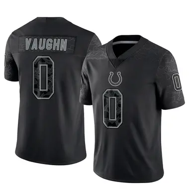 Jordon Vaughn Men's Limited Black Indianapolis Colts Reflective Jersey
