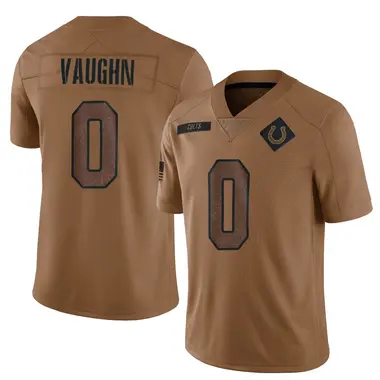 Jordon Vaughn Men's Limited Brown Indianapolis Colts 2023 Salute To Service Jersey