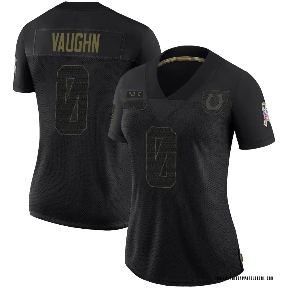 Jordon Vaughn Women's Limited Black Indianapolis Colts 2020 Salute To Service Jersey