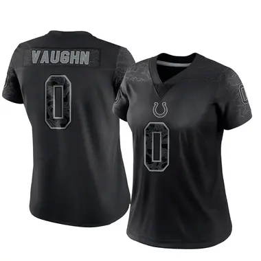 Jordon Vaughn Women's Limited Black Indianapolis Colts Reflective Jersey