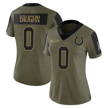 Jordon Vaughn Women's Limited Olive Indianapolis Colts 2021 Salute To Service Jersey