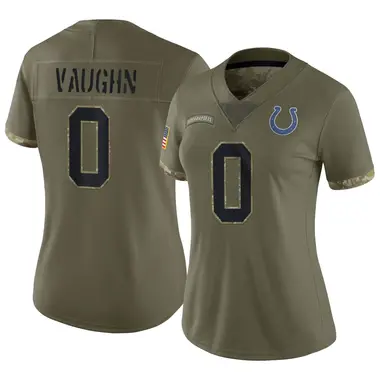 Jordon Vaughn Women's Limited Olive Indianapolis Colts 2022 Salute To Service Jersey