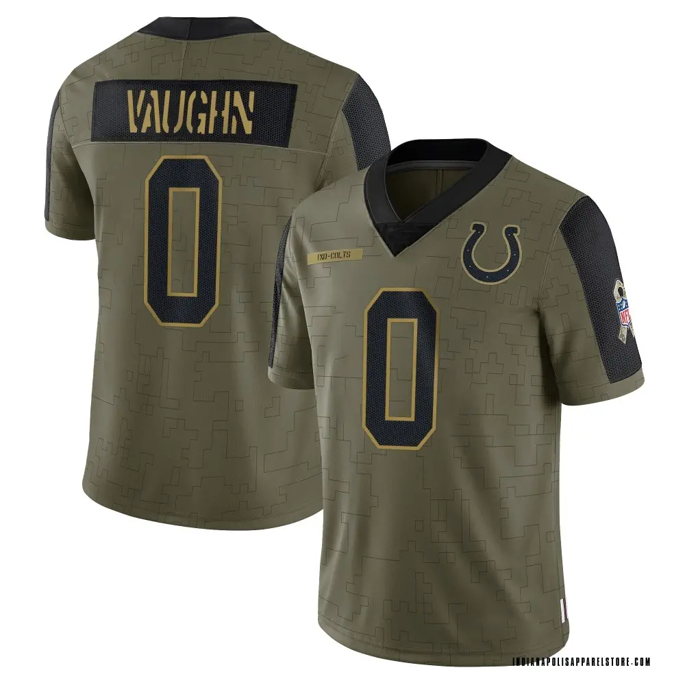 Jordon Vaughn Youth Limited Olive Indianapolis Colts 2021 Salute To Service Jersey