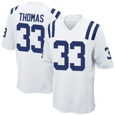 Juanyeh Thomas Men's Game White Indianapolis Colts Jersey