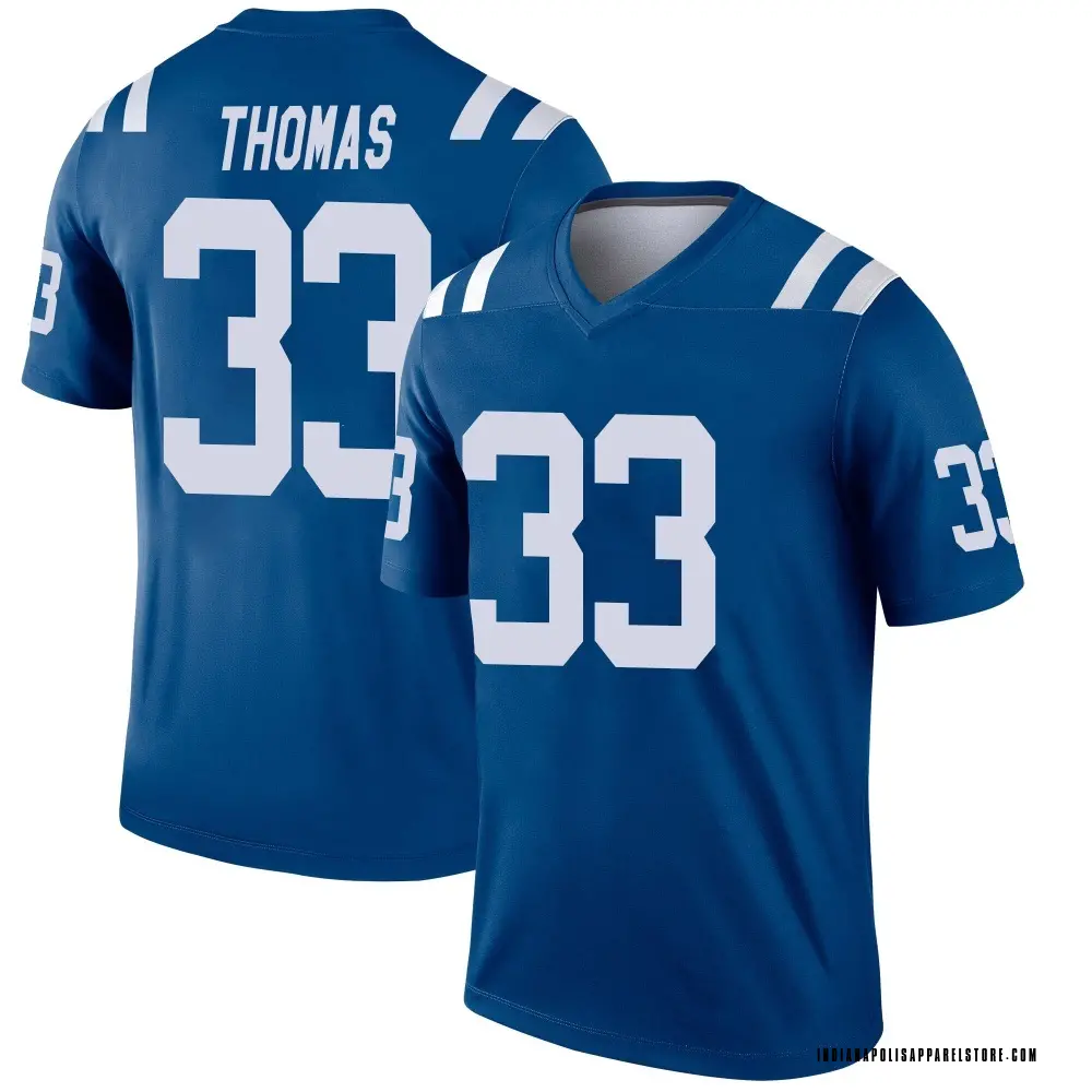 Juanyeh Thomas Men's Legend Royal Indianapolis Colts Jersey