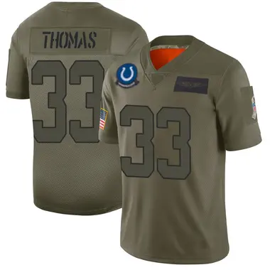 Juanyeh Thomas Men's Limited Camo Indianapolis Colts 2019 Salute to Service Jersey