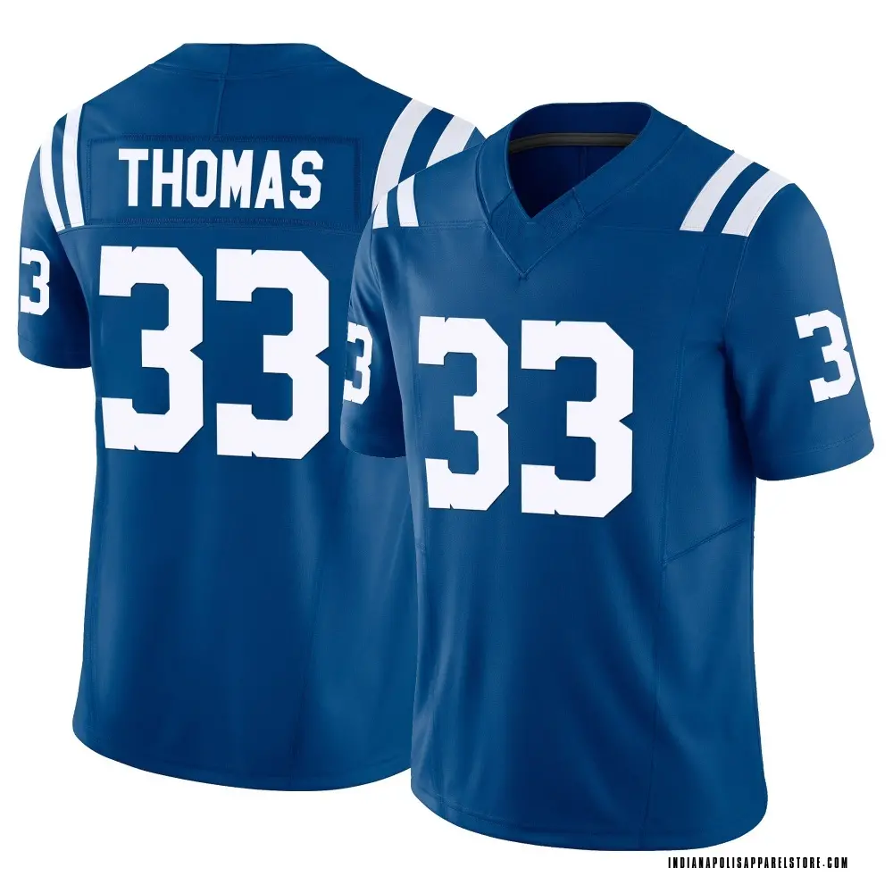 Juanyeh Thomas Men's Limited Royal Indianapolis Colts Vapor F.U.S.E. Jersey