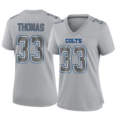 Juanyeh Thomas Women's Game Gray Indianapolis Colts Atmosphere Fashion Jersey