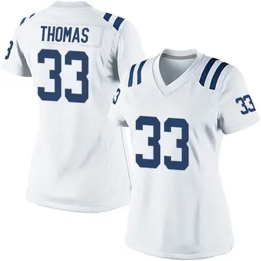 Juanyeh Thomas Women's Game White Indianapolis Colts Jersey