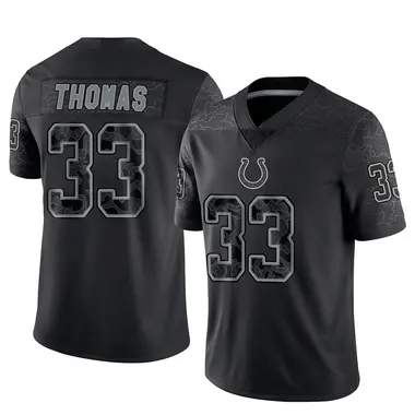 Juanyeh Thomas Youth Limited Black Indianapolis Colts Reflective Jersey