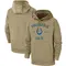 Men's Indianapolis Colts Tan 2019 Salute to Service Sideline Therma Pullover Hoodie