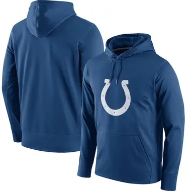 Men's Royal Indianapolis Colts Circuit Logo Essential Performance Pullover Hoodie
