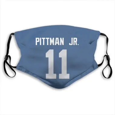 Michael Pittman Jr. Name & Number Royal Indianapolis Colts Face Mask