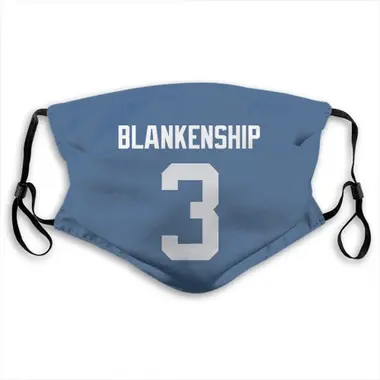 Rodrigo Blankenship Name & Number Royal Indianapolis Colts Face Mask